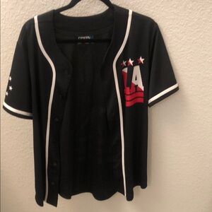 Tony Hawk Black and Red Button-Up Jersey